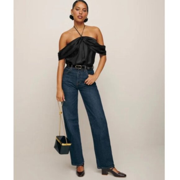 NEW REFORMATION Nancy Silk Top - Picture 2 of 7